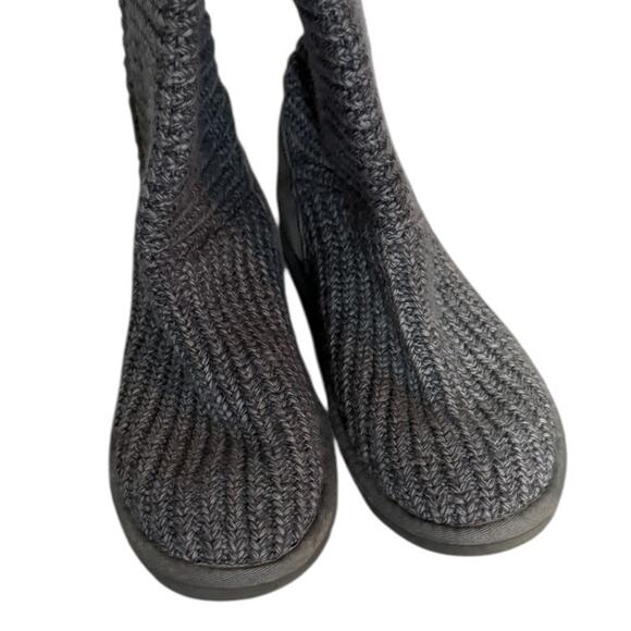 UGG Classic Cardy Sweater Knit Boots Grey SZ 6 - Picture 6 of 9